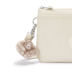 Petit Sac Bandoulière RIRI Beige Pearl en Toile - Kipling