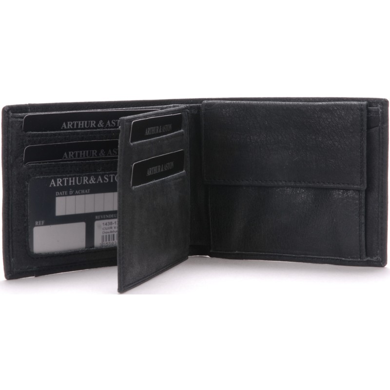 Portefeuille Italien en Cuir Vachette Vieilli - Arthur & Aston