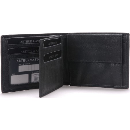 Portefeuille Italien en Cuir Vachette Vieilli - Arthur & Aston