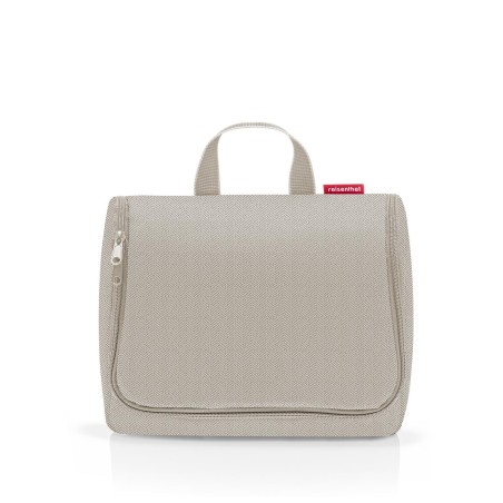 Trousse de Toilette Toiletbag XL Herringbone Sand en Toile