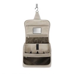 Trousse de Toilette Toiletbag XL Herringbone Sand en Toile 