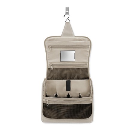 Trousse de Toilette Toiletbag XL Herringbone Sand en Toile 