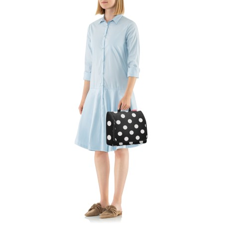 Trousse de Toilette XL Dots White en Toile