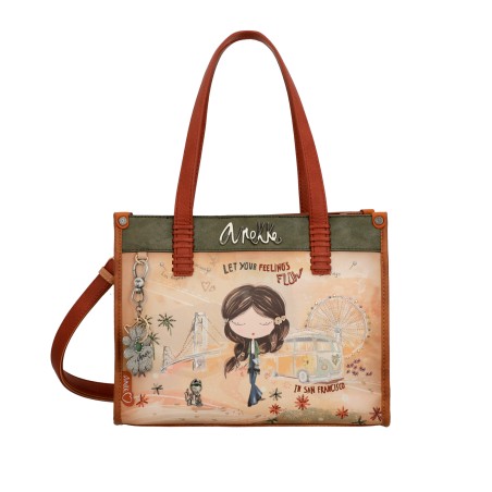 Sac Cabas Peace and Love en Synthétique