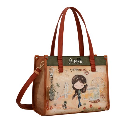 Sac Cabas Peace and Love en Synthétique