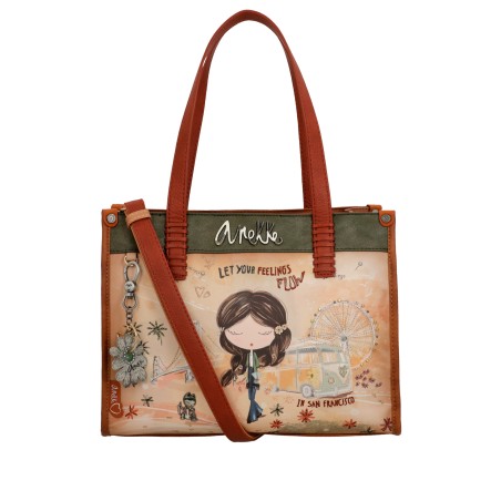 Sac Cabas Peace and Love en Synthétique