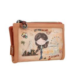 Petit Portefeuille Peace and Love en Synthétique