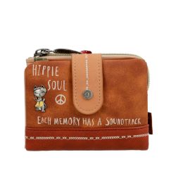 Petit Portefeuille Flowers Peace and Love en Synthétique