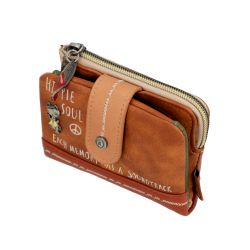 Petit Portefeuille Flowers Peace and Love en Synthétique