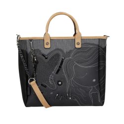 Sac Cabas Studio Navy Hollywood en Synthétique