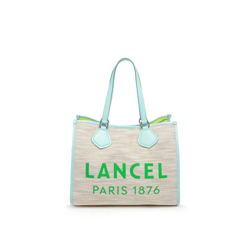Grand Sac Cabas d'Eté L en Toile de Jute - Lancel Grand Sac Cabas d'Eté L en Toile de Jute - Lancel