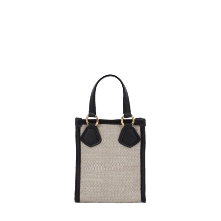 Mini Sac Cabas Vertical d'Eté en Toile de Jute - Lancel