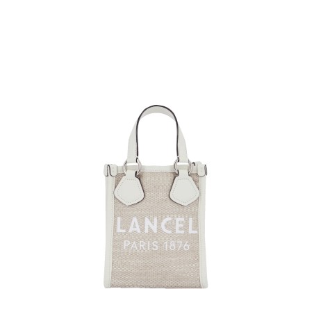 Mini Sac Cabas Vertical d'Eté en Toile de Jute - Lancel