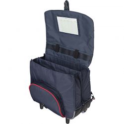 Cartable à Roulettes 38 cm Noé Rouge