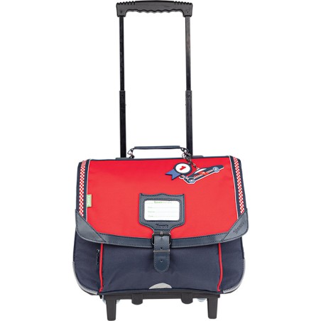 Cartable à Roulettes 38 cm Noé Rouge- Tann's