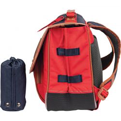 Cartable 38 cm avec Poche Gourde Arthur Rouge
