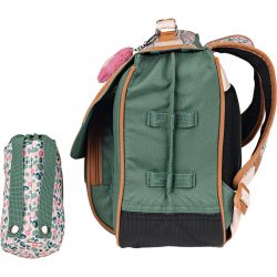 Cartable 38 cm ave Poche Gourde Iris Vert