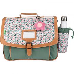 Cartable 38 cm ave Poche Gourde Iris Vert