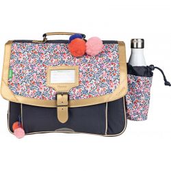 Cartable 38 cm avec Poche Gourde Antonia Bleu