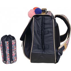 Cartable 38 cm avec Poche Gourde Antonia Bleu