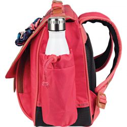 Cartable 38 cm avec Poche Gourde Louise Fuchia