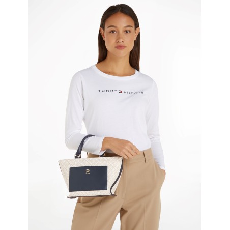 Mini Sac Cabas TH Distinct Monograme en Synthétique