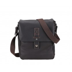 Sac travers à rabat Cuir Néro