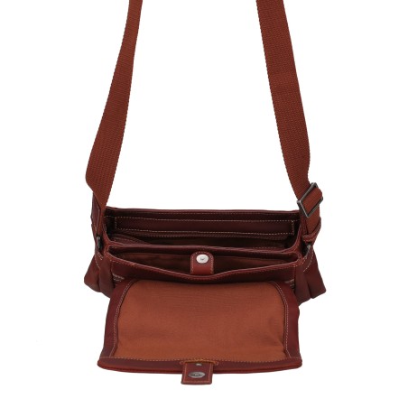 Sac travers à rabat Cuir Néro