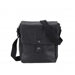 Sac travers à rabat Cuir Néro