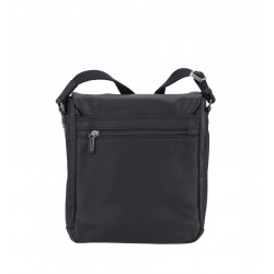 Sac travers à rabat Cuir Néro