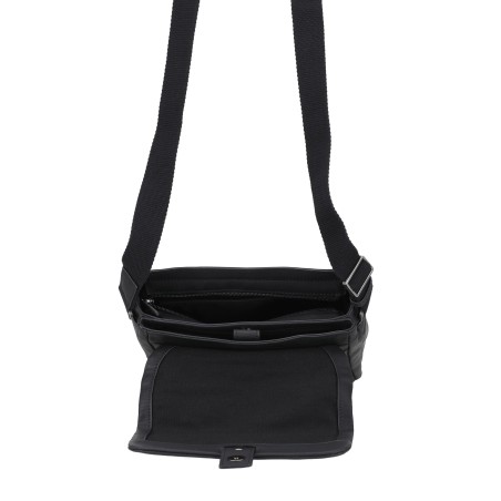 Sac travers à rabat Cuir Néro