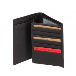 Portefeuille Cuir Néro