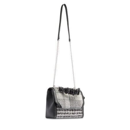 Sac Bandoulière à Rabat M Ninon Tweed et Tartan