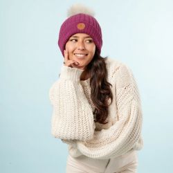 Bonnet 3 Pompons Royal Mojito Raspberry