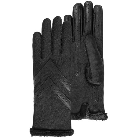 Gants Femme tissu recyclé Noir doublé