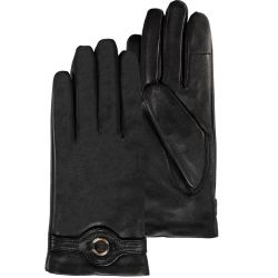 Gants Femme Cuir Agneau Noir - Isotoner