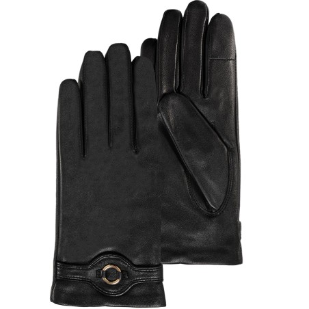 Gants Femme Cuir Agneau Noir - Isotoner