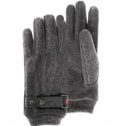 Gants Homme tissu lainé Gris chiné - Isotoner
