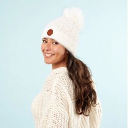 Bonnet 3 Pompons Angel Face Polaire