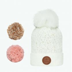 Bonnet 3 Pompons Angel Face Polaire
