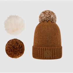Bonnet 3 Pompons Irish Coffee