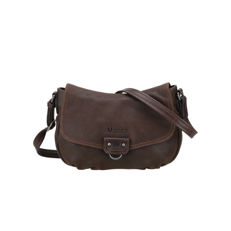 Petit Sac Bandoulière à Rabat Laura en Cuir Petit Sac Bandoulière à Rabat Laura en Cuir