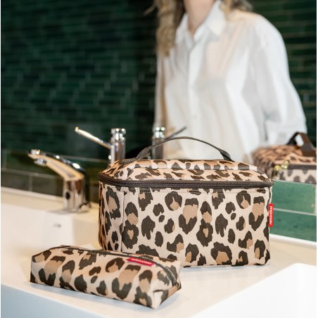 Coffret Vanity et Trousse Leo Macchiato en Toile