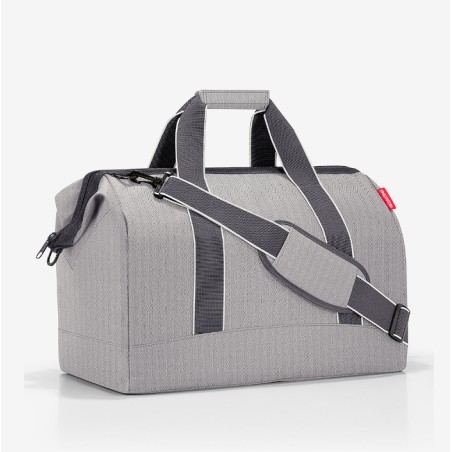 Sac de Voyage Allrounder L Herringbone Grey en Toile
