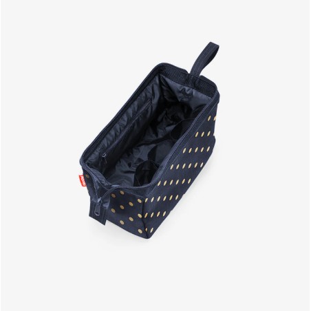 Trousse de Toilette TravelCosmetic Metallic Dots Blue en Toile