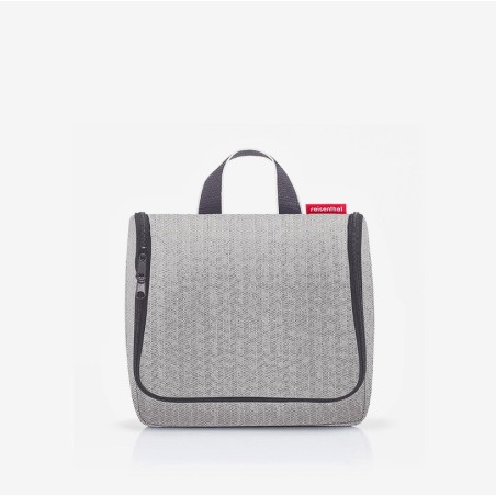 Trousse de Toilette Toiletbag Herringbone Grey en Toile