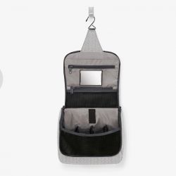 Trousse de Toilette Toiletbag Herringbone Grey en Toile 