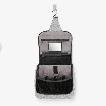 Trousse de Toilette Toiletbag Herringbone Grey en Toile