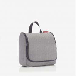 Trousse de Toilette Toiletbag Herringbone Grey en Toile 