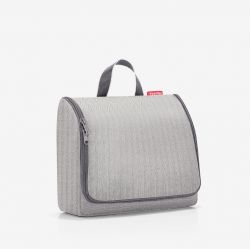 Trousse de Toilette Toiletbag XL Herringbone Grey en Toile 